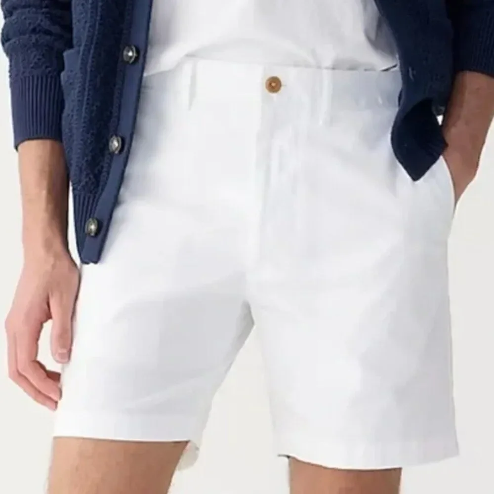 J. Crew BE051 White Stretch Chino shorts 7